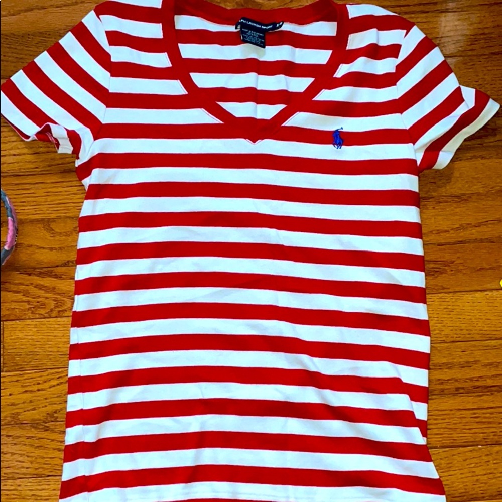NWOT STRIPED POLO TEE